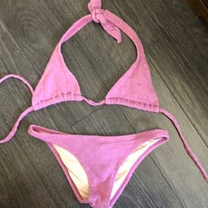 Ondademar pink woven bikini style size S